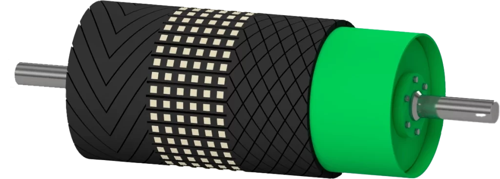 Tambor de retorno e tambor de tração